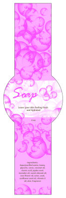 Bubbles Circle Soap Band Labels