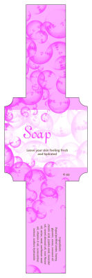 Bubbles Square Soap Band Labels