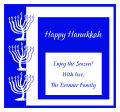 Hanukkah Casual Square Bar Mitzvah Label