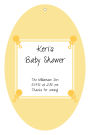 Childs Play Baby Vertical Oval Favor Tag