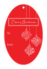 Deck The Halls Vertical Oval Hang Tag