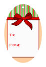 Present Vertical Oval Hang Tag
