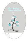 Abstract Christmas Tree Vertical Oval To From Hang Tag