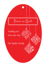 Deck The Halls Vertical Oval Hang Tag