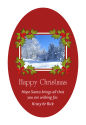 Holly Jolly Vertical Oval Label