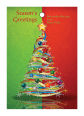 Two Tone Christmas Tree Vertical Rectangle Hang Tag