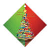 Two Tone Christmas Tree Diamond Hang Tag