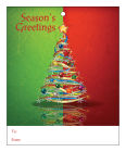 Two Tone Christmas Tree Vertical Big Rectangle To From Hang Tag