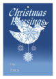Vertical Rectangle Hanging Dove To From Christmas Hang Tag