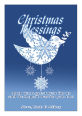 Vertical Rectangle Hanging Dove Christmas Labels
