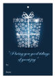 Vertical Rectangle Big Present Ribbon To From Christmas Hang Tag