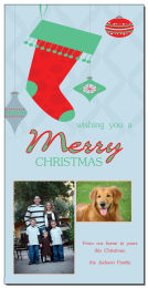 Large Hanging Stocking Photo Upload Christmas Card w-Envelope 4