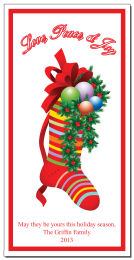 Fully Stuffed Christmas Stocking Card w-Envelope 4