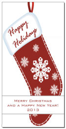 Holiday Snowflake Stocking Card w-Envelope 4