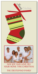 This is the Season Christmas Stocking Custom Photo Card w-Envelope 4