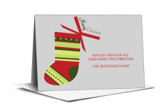 This is the Season Christmas Stocking Holiday Card w-Envelope 7.875