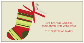 This is the Season Christmas Stocking Holiday Card w-Envelope 8