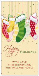 Hanging Holiday Stocking Christmas Card w-Envelope 4