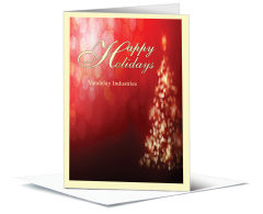 Faded Christmas Tree Background Card w-Envelope 5.50