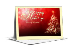 Faded Christmas Tree Background Card w-Envelope 7.875
