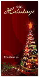 Illuminating Star on Swirly Christmas Tree Card w-Envelope 4