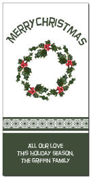 Holly Christmas Wreath Cards  4