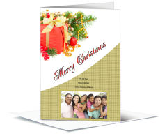 Christmas Corner Mistletoe Present Cards with photo  5.50