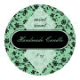 Floral Circle Candle Labels