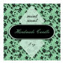 Floral Square Candle Labels
