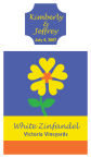 Love Flower Rectangle Wine Label 2.5x4.5