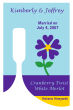 Love Flower Rectangle Wine Label 2.25x3.5