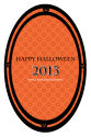 Jack O Lantern Halloween Vertical Oval Labels