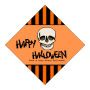 Striped Border Halloween Diamont Labels 2x2