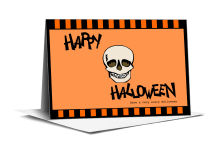 Striped Border Halloween Note Card