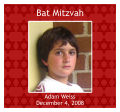 Mazel Tov Square Bat Mitzvah Label