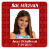 MazelTov Square Bat Mitzvah Coaster