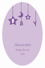 Mobile Baby Vertical Oval Favor Tag
