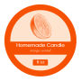 Orange Zest Circle Candle Labels