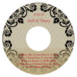 Ornament CD Wedding Label