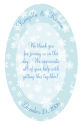 Winter Wonderland Text Oval Wedding Labels
