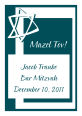 3-Star Traditional Rectangle Bat Mitzvah Label
