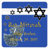 Starburst Square Bat Mitzvah Coaster