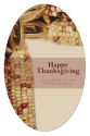 Just Corn Thanksgiving Vertical Oval Labels 2.25x3.5