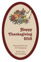 Thick Border Thanksgiving Vertical Oval Labels 2.25x3.5