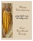 Happy Thanksgiving Rectangle Hang Tag 3.25X4