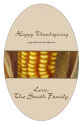 Happy Thanksgiving Oval Hang Tag 2.25x3.5