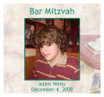 Bar Miz Theme Rectangle Bat Mitzvah Label