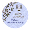 Hanukkah Traditional Circle Bar Mitzvah Favor Tag