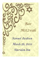 Bar Miz Traditional Rectangle Bat Mitzvah Label