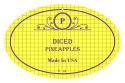 Pineapple Canning Hang Tag Oval 2.25x3.5